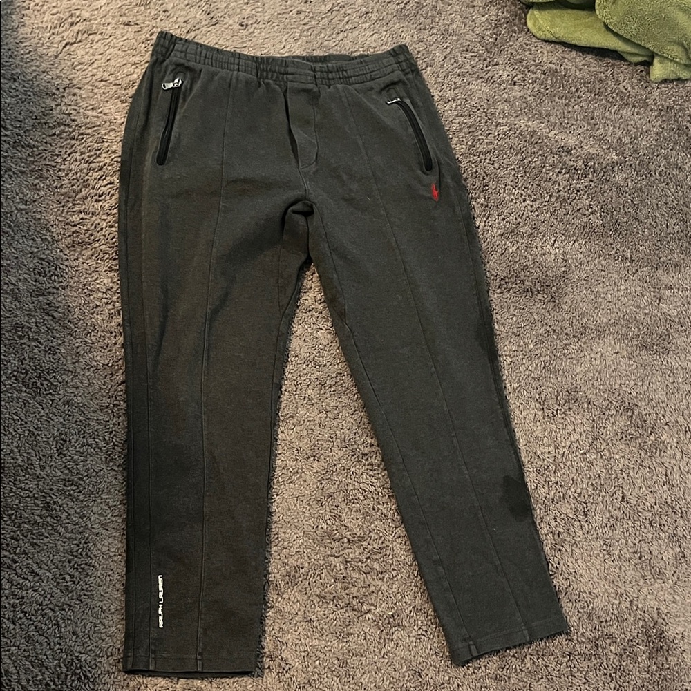 Ralph Lauren Black Joggers with Red Logo